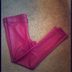 NWOT Express red scuba leggings - super soft!
